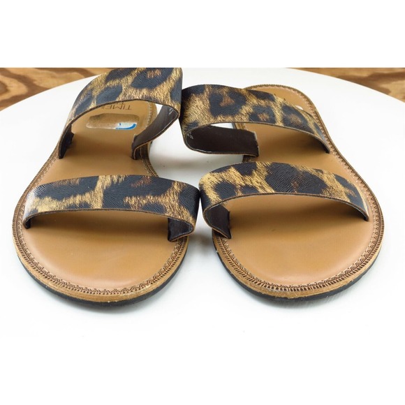 Time And Tru Sz 6 W Brown Slide Synthetic Women Sandals 0605388341358 - Picture 2 of 8